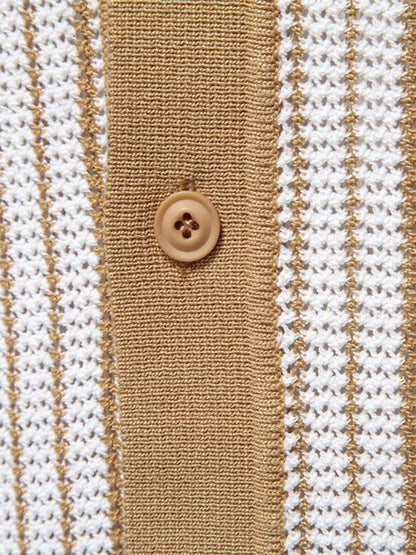 Striped Knit Polo