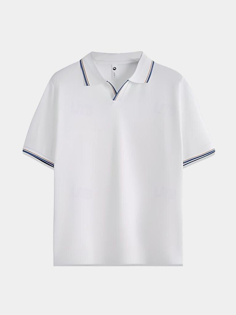 Timeless Black Polo with V-Neck