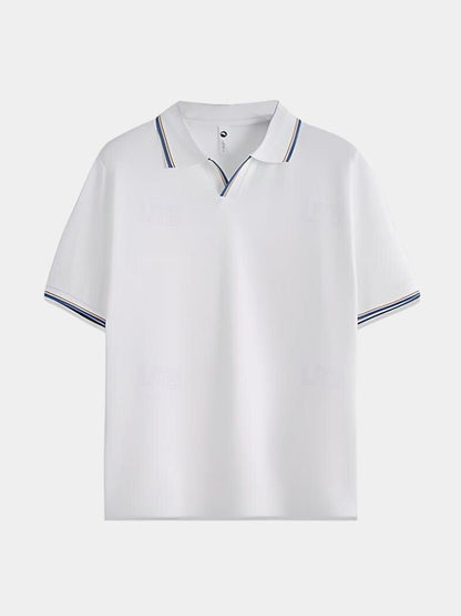Timeless Black Polo with V-Neck