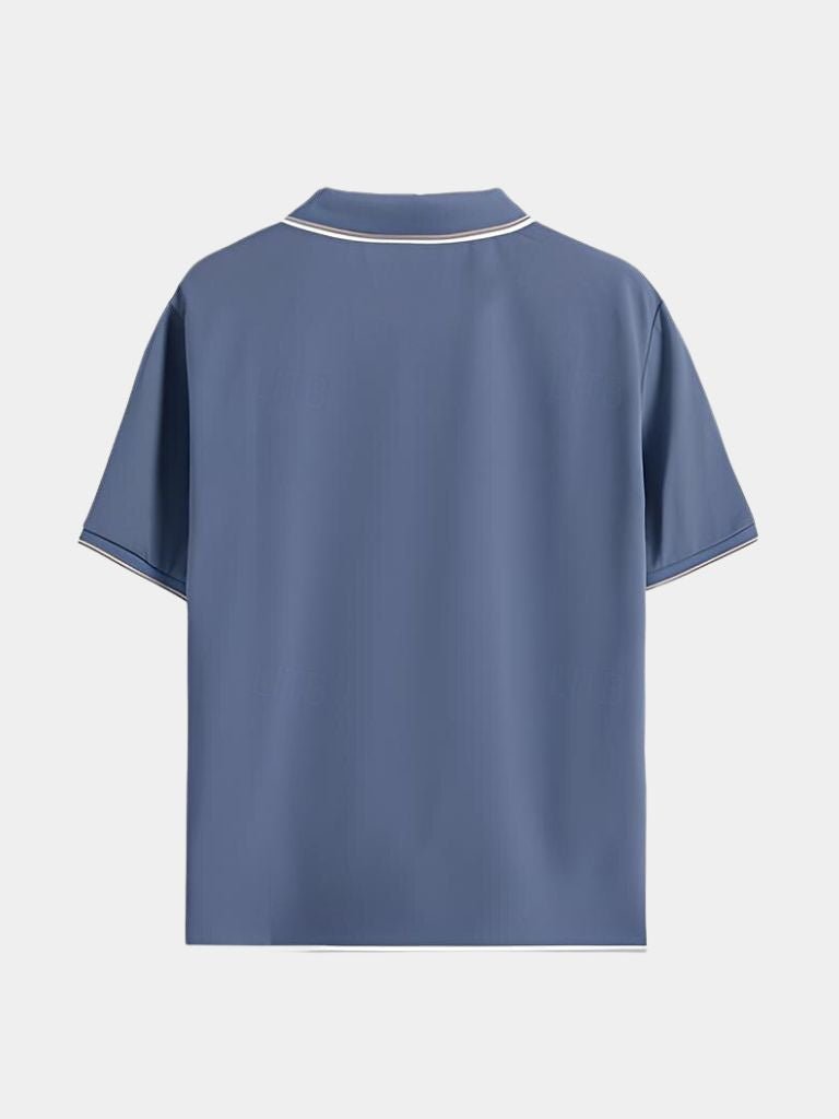 Timeless Black Polo with V-Neck
