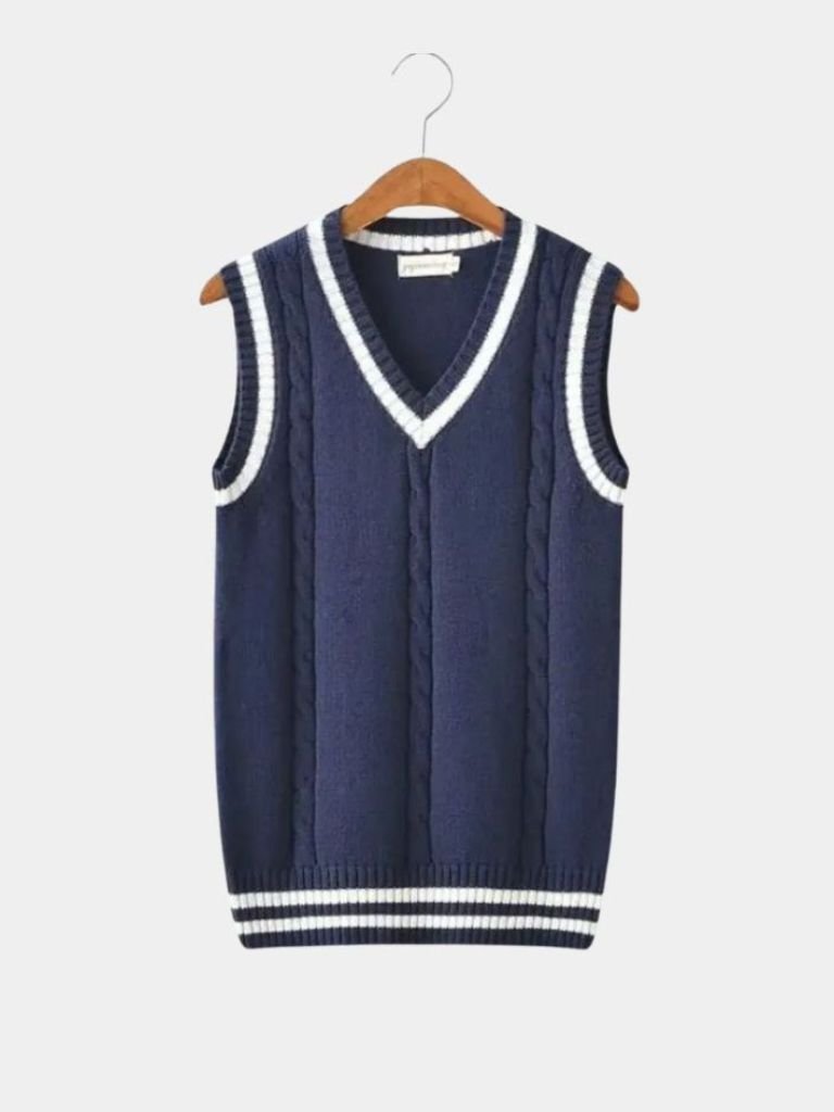 Elegant Knitted Gilet with V-Neck