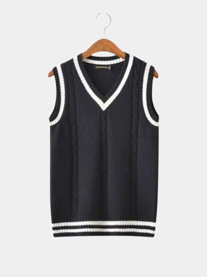 Elegant Knitted Gilet with V-Neck
