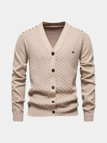 Knitted Cardigan with V-Neck