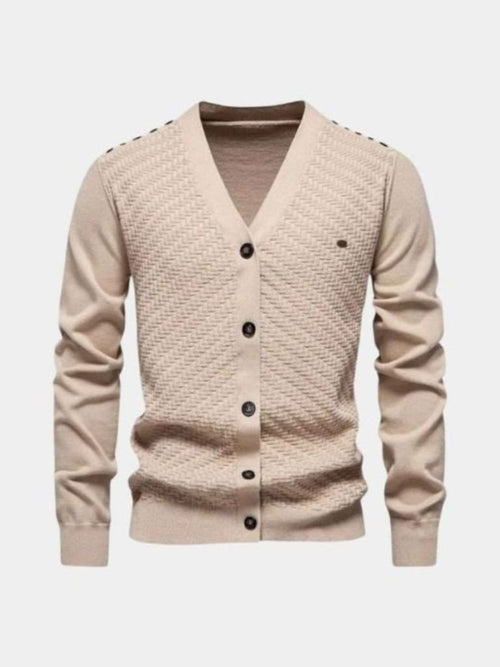 Knitted Cardigan with V-Neck