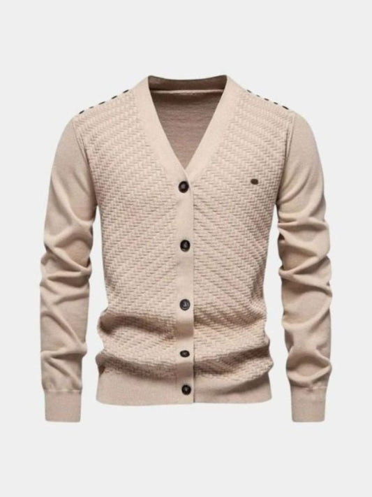 Knitted Cardigan with V-Neck