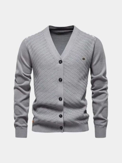Knitted Cardigan with V-Neck