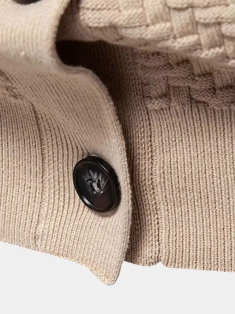 Knitted Cardigan with V-Neck