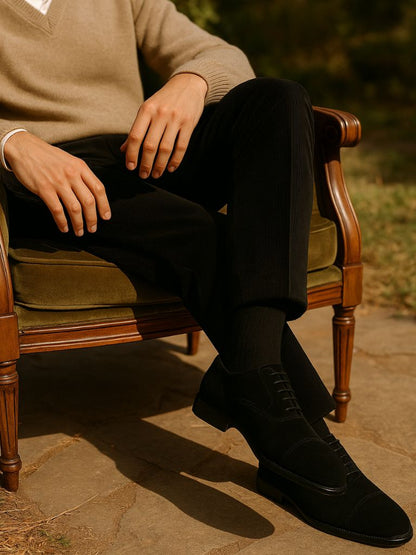 Derby Velvet Monarch Shoes