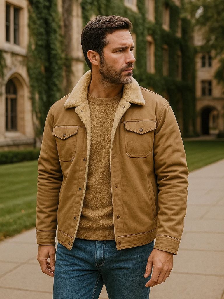 Vintage Fleece Bomber Jacket