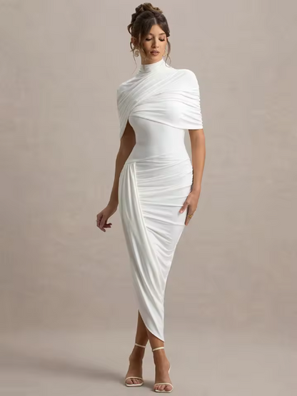 Taylor - Asymmetrical, Twisted Maxi Dress