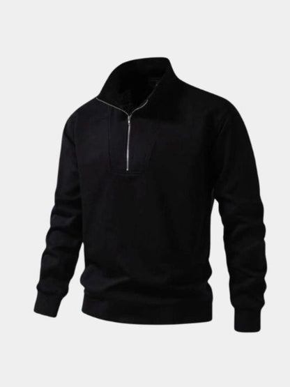 Black Sports Hoodie with Zip