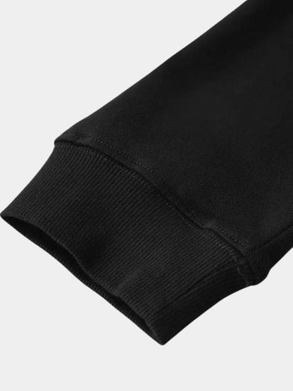 Black Sports Hoodie with Zip