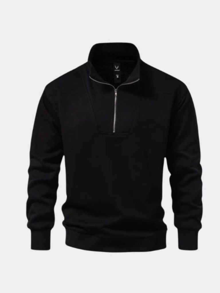Black Sports Hoodie with Zip
