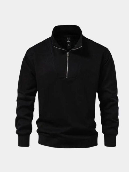 Black Sports Hoodie with Zip
